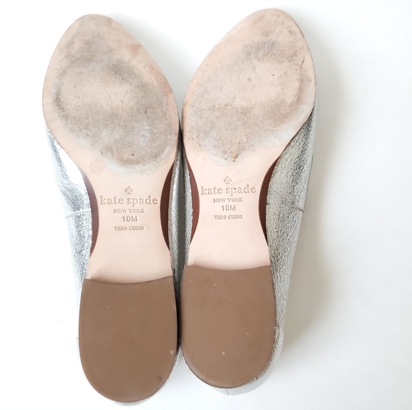 Kate Spade NY Crackled Metallic Nappa Loafer Flats - Picture 5 of 8